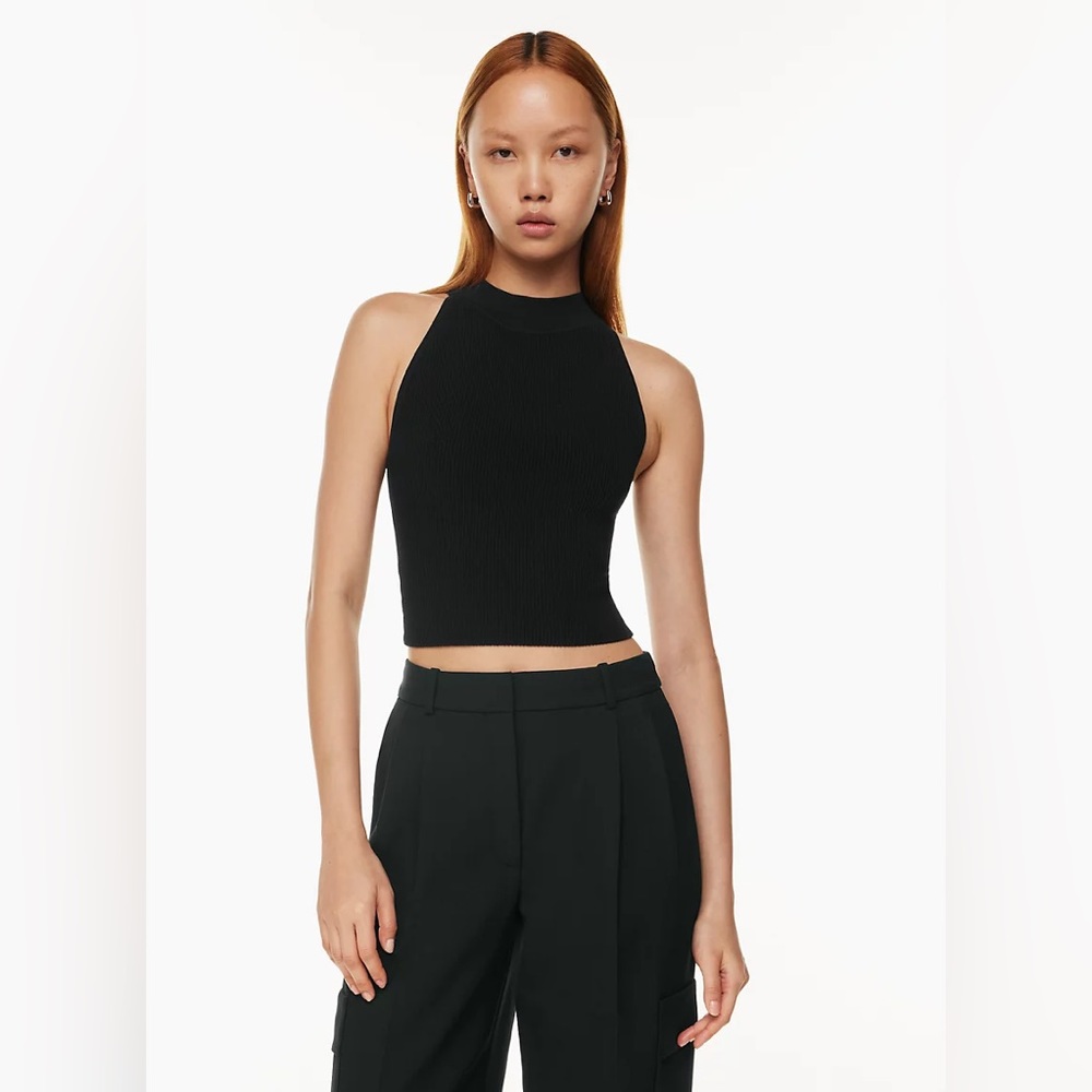 Babaton Sculpt Knit Mockneck Halter Top